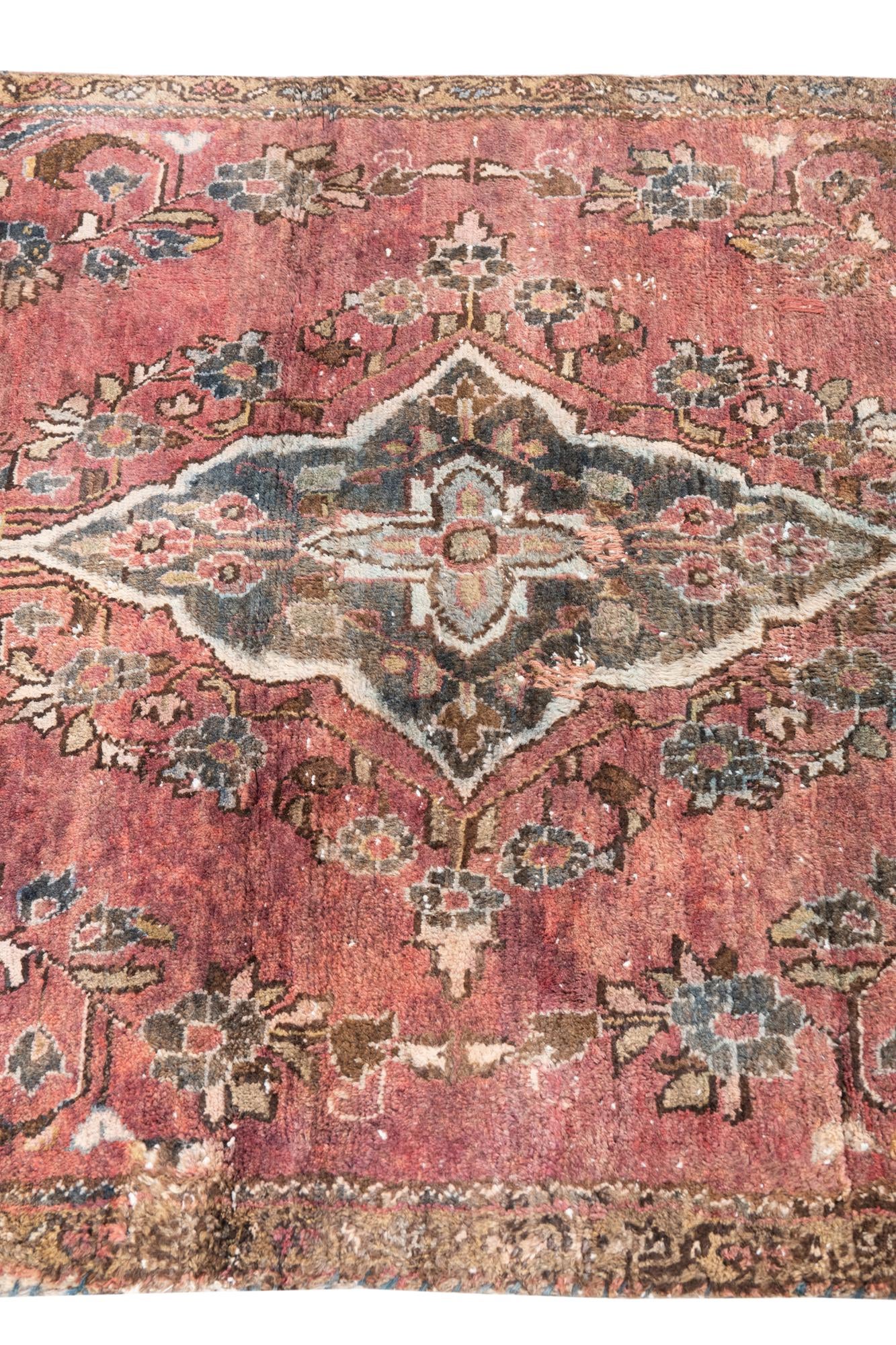 3' 5 x 5' Hand Knotted Ultra Vintage Persian Wool Rug