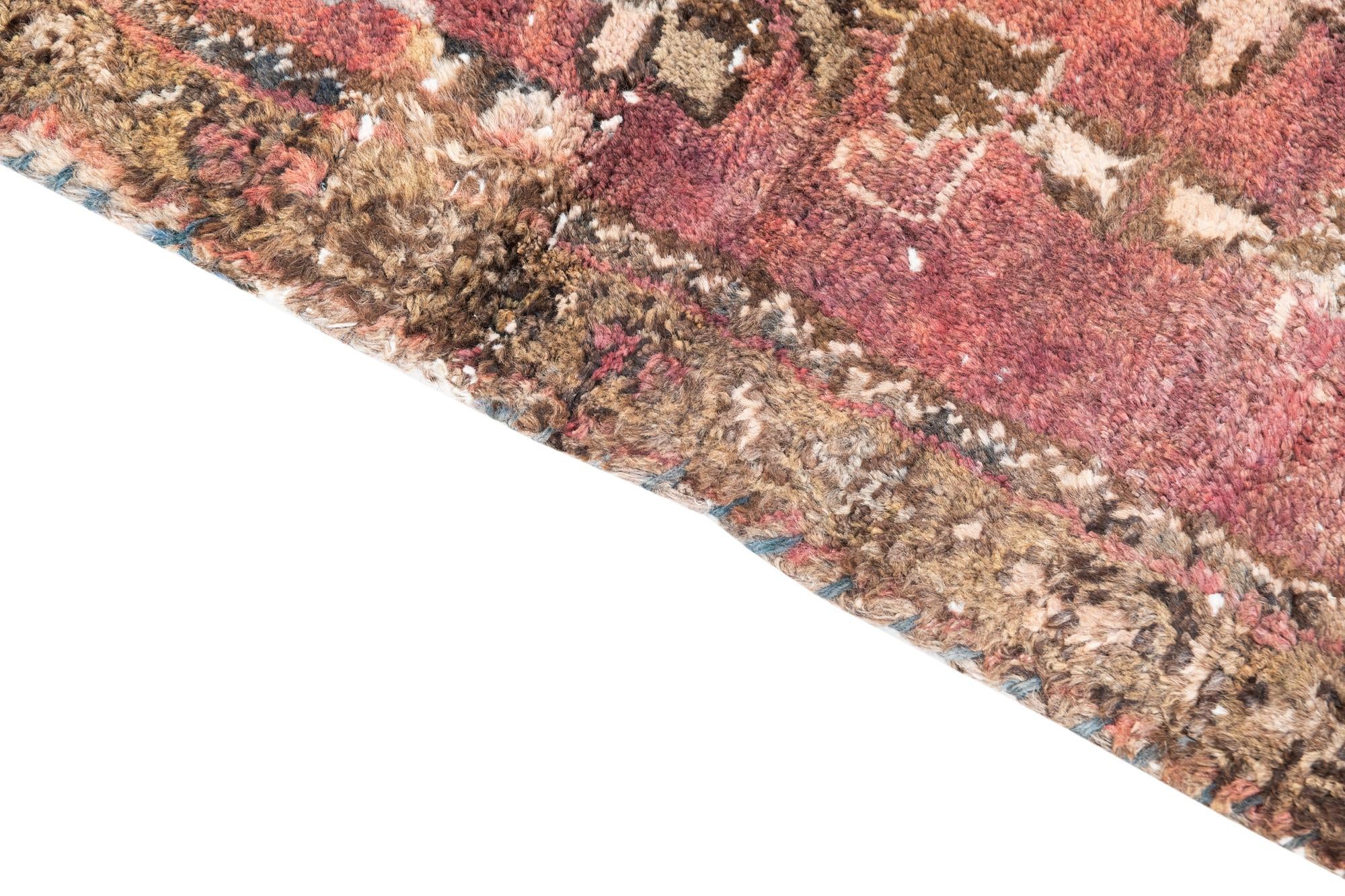 3' 5 x 5' Hand Knotted Ultra Vintage Persian Wool Rug