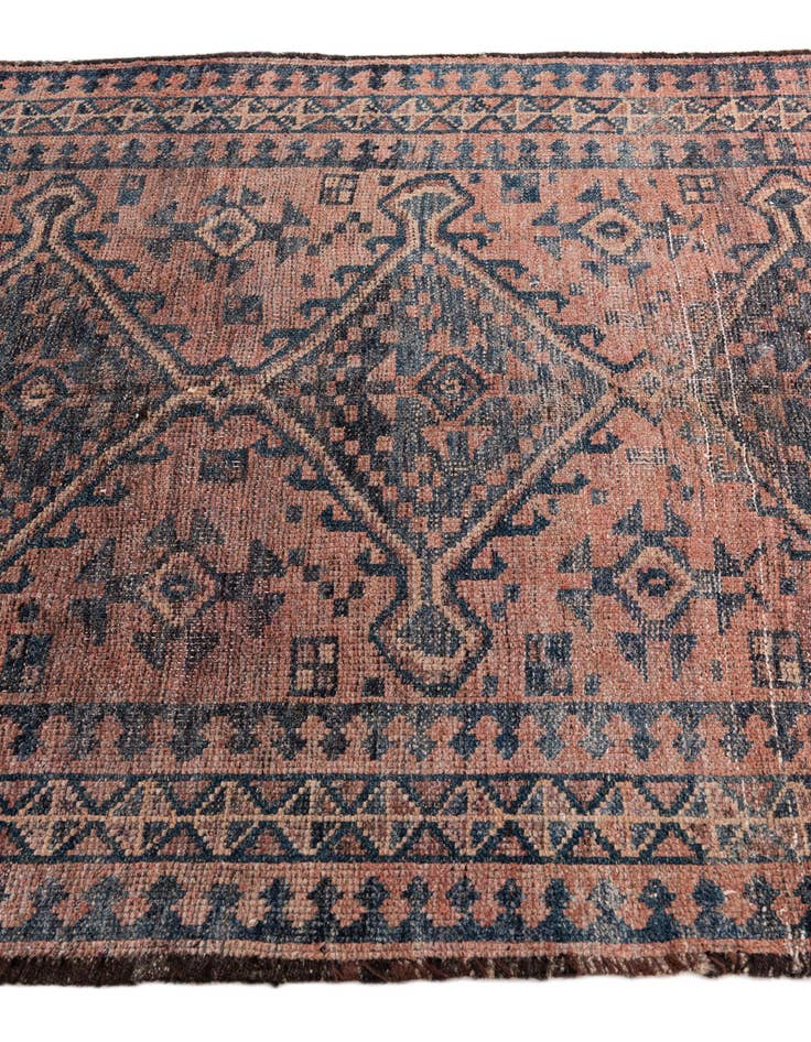 Detail image of 4' 7 x 6' 9  Hand Knotted Ultra Vintage Persian Wool Rug