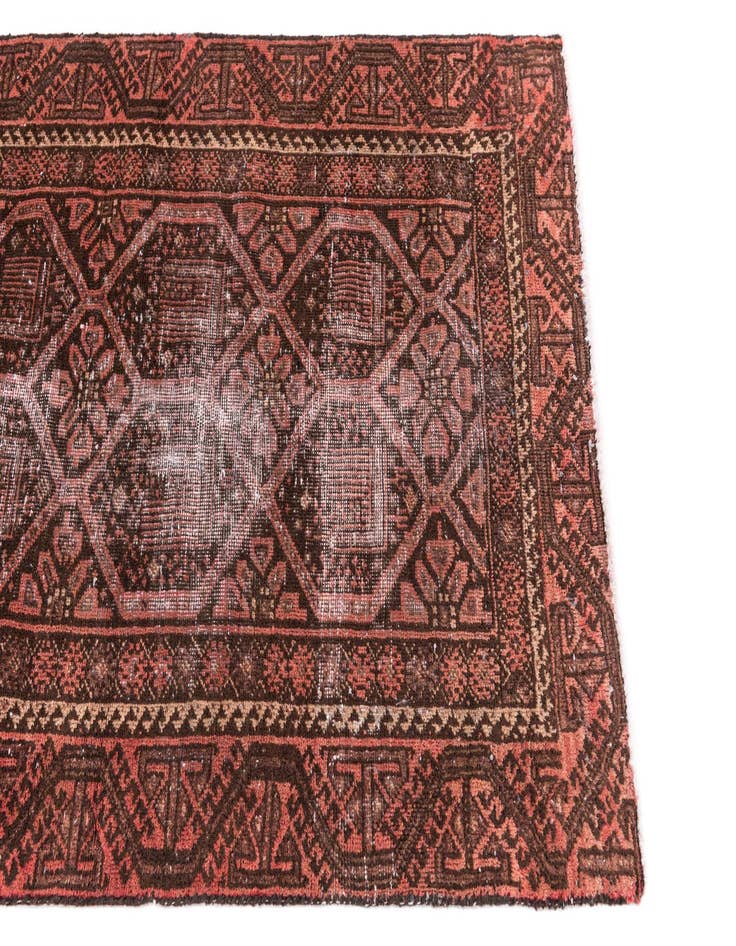 Detail image of 2' 10 x 4' 8  Hand Knotted Ultra Vintage Persian Wool Rug