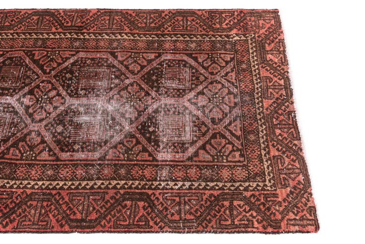 Detail image of 2' 10 x 4' 8 Hand Knotted Ultra Vintage Persian Wool Rug