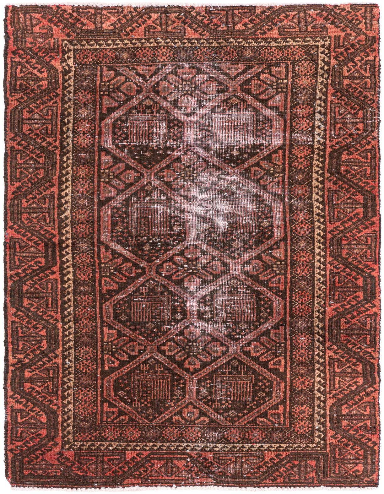 Primary image 2' 10 x 4' 8  Hand Knotted Ultra Vintage Persian Wool Rug