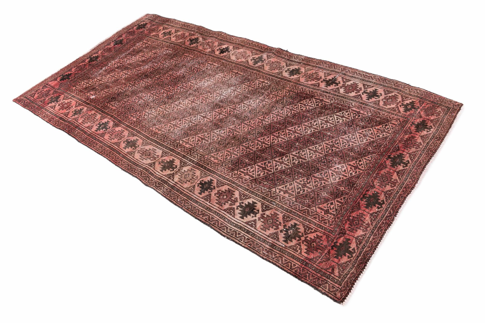 3' 8 x 7' 2 Hand Knotted Ultra Vintage Persian Wool Rug