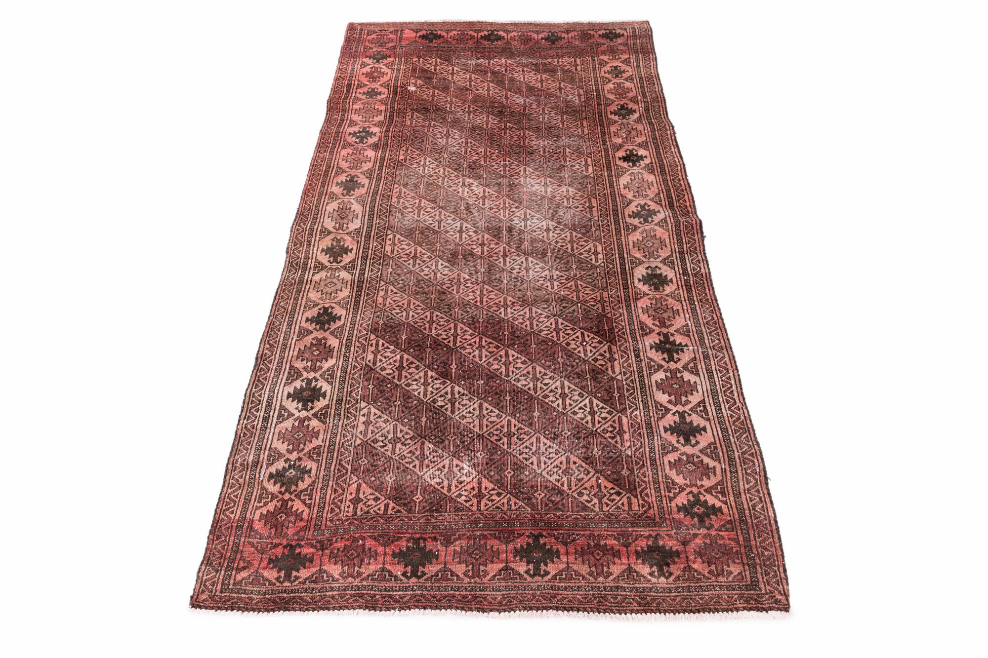 3' 8 x 7' 2 Hand Knotted Ultra Vintage Persian Wool Rug