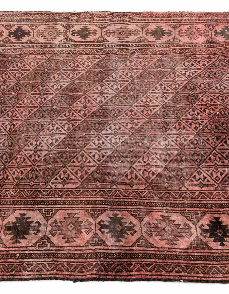 Detail image of 3' 8 x 7' 2  Hand Knotted Ultra Vintage Persian Wool Rug