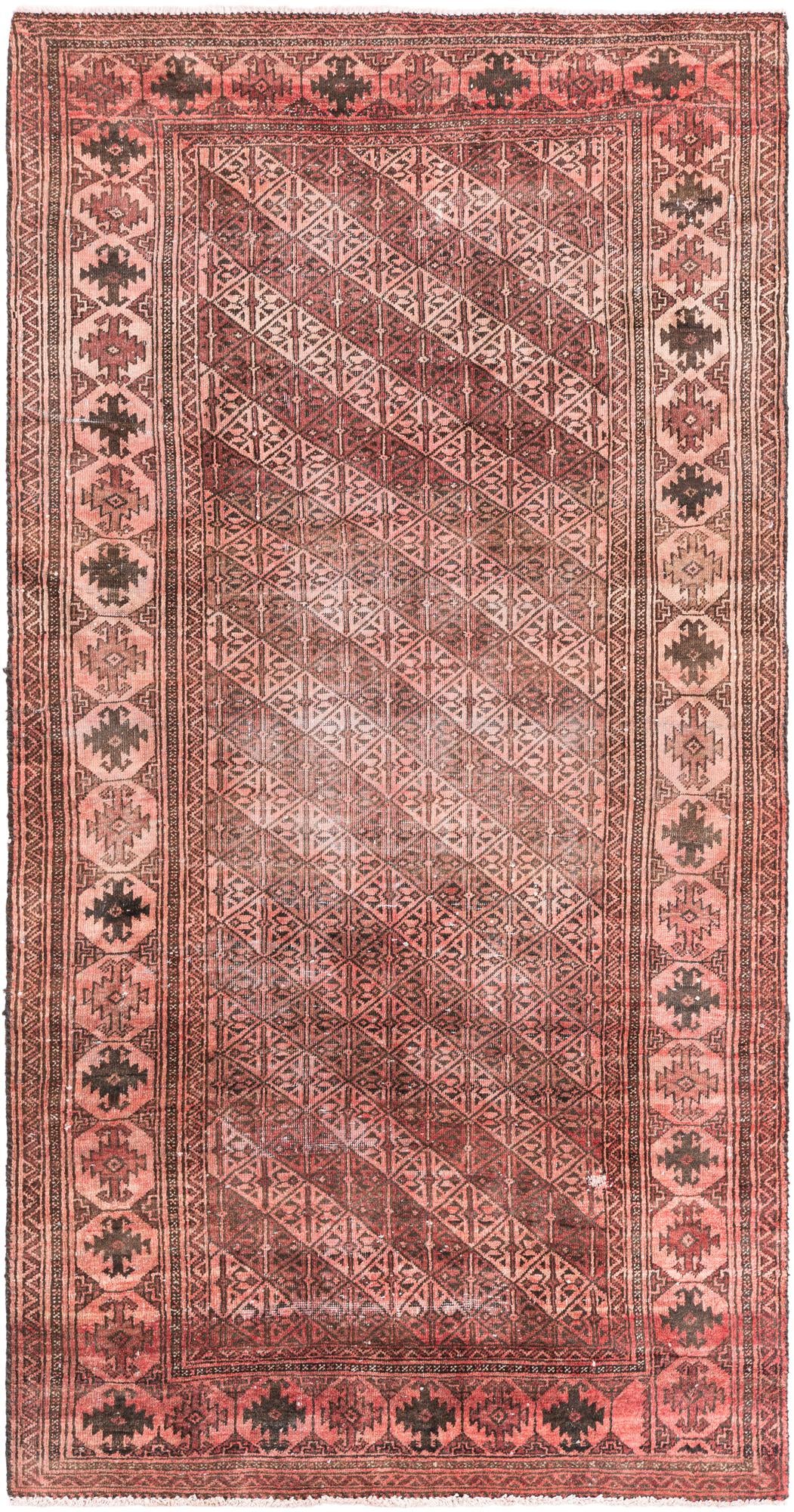 3' 8 x 7' 2 Hand Knotted Ultra Vintage Persian Wool Rug