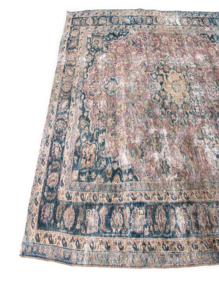 Detail image of 6' 7 x 9' 4  Hand Knotted Ultra Vintage Persian Wool Rug