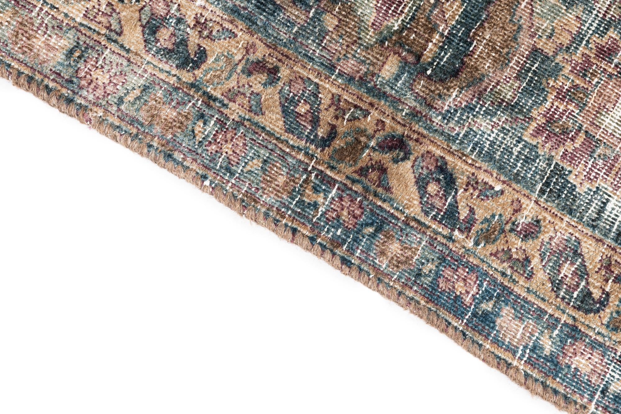6' 7 x 9' 4 Hand Knotted Ultra Vintage Persian Wool Rug