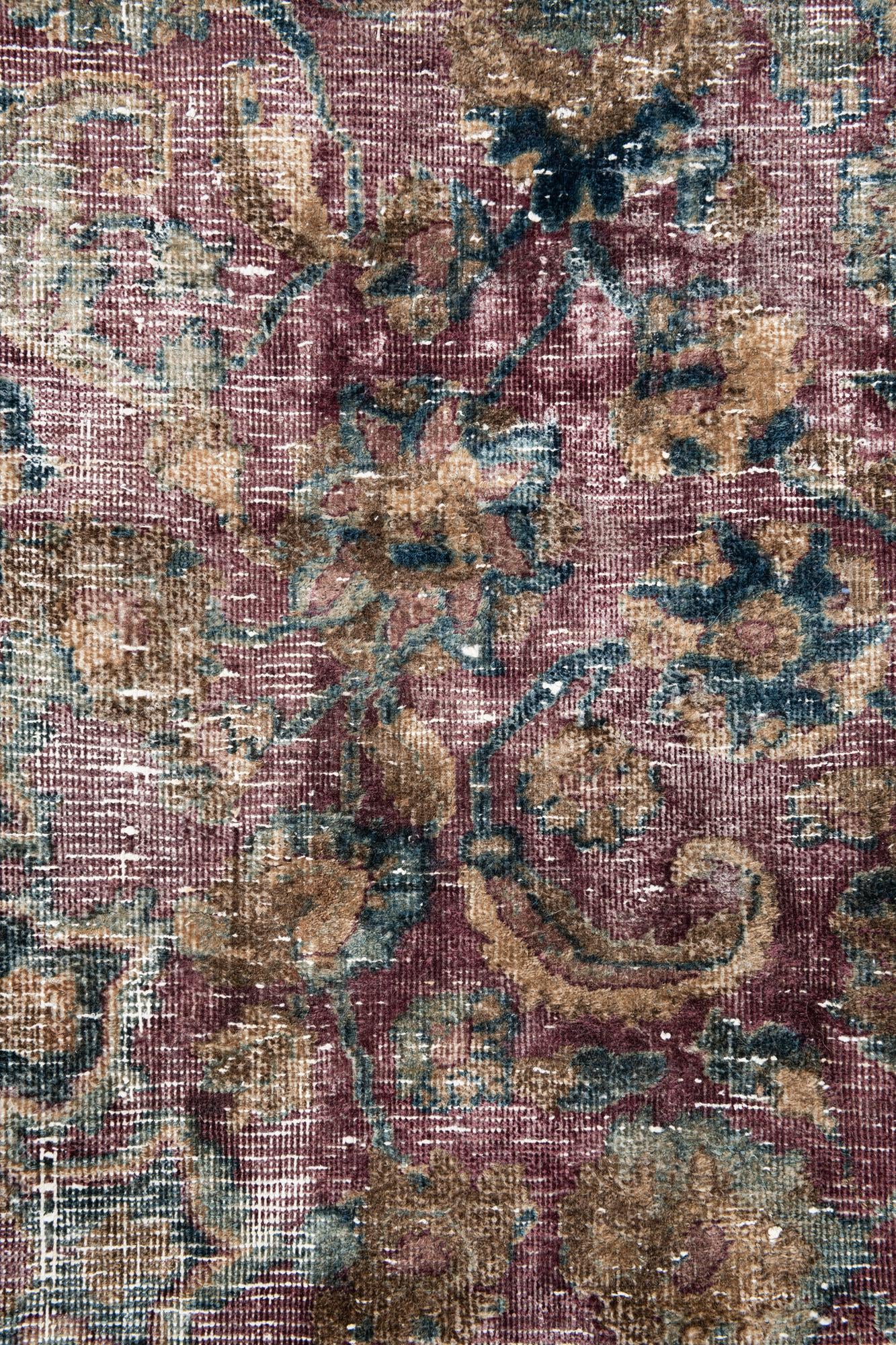 6' 7 x 9' 4 Hand Knotted Ultra Vintage Persian Wool Rug