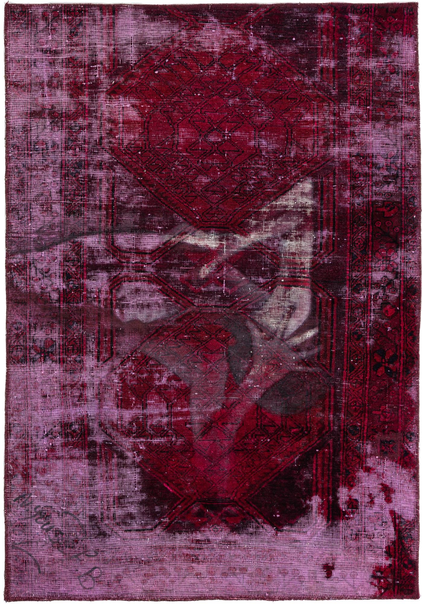 3' 8 x 5' 3 Hand Knotted Ultra Vintage Persian Wool Rug
