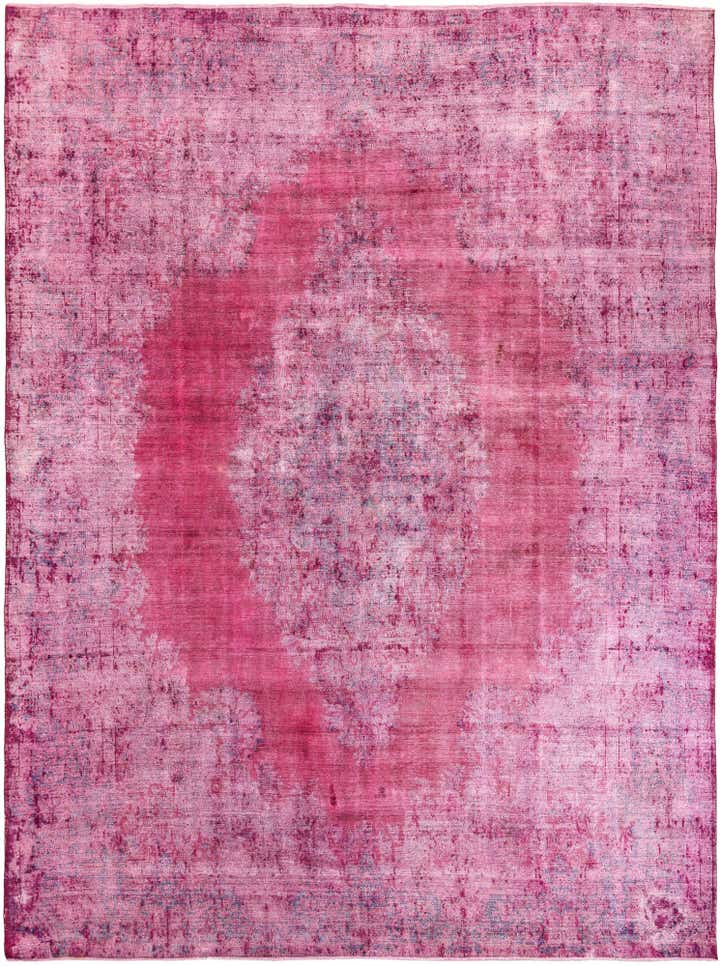 9' 8 x 12' 9 Hand Knotted Ultra Vintage Persian Wool Rug