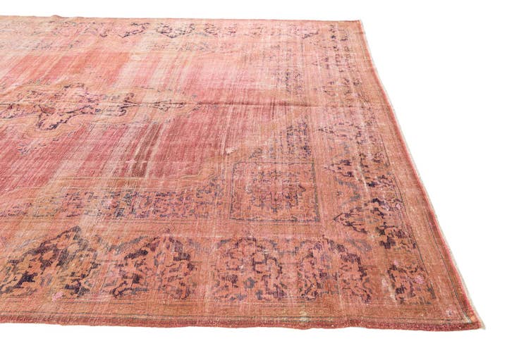 Detail image of 8' 6 x 12' Hand Knotted Ultra Vintage Persian Wool Rug