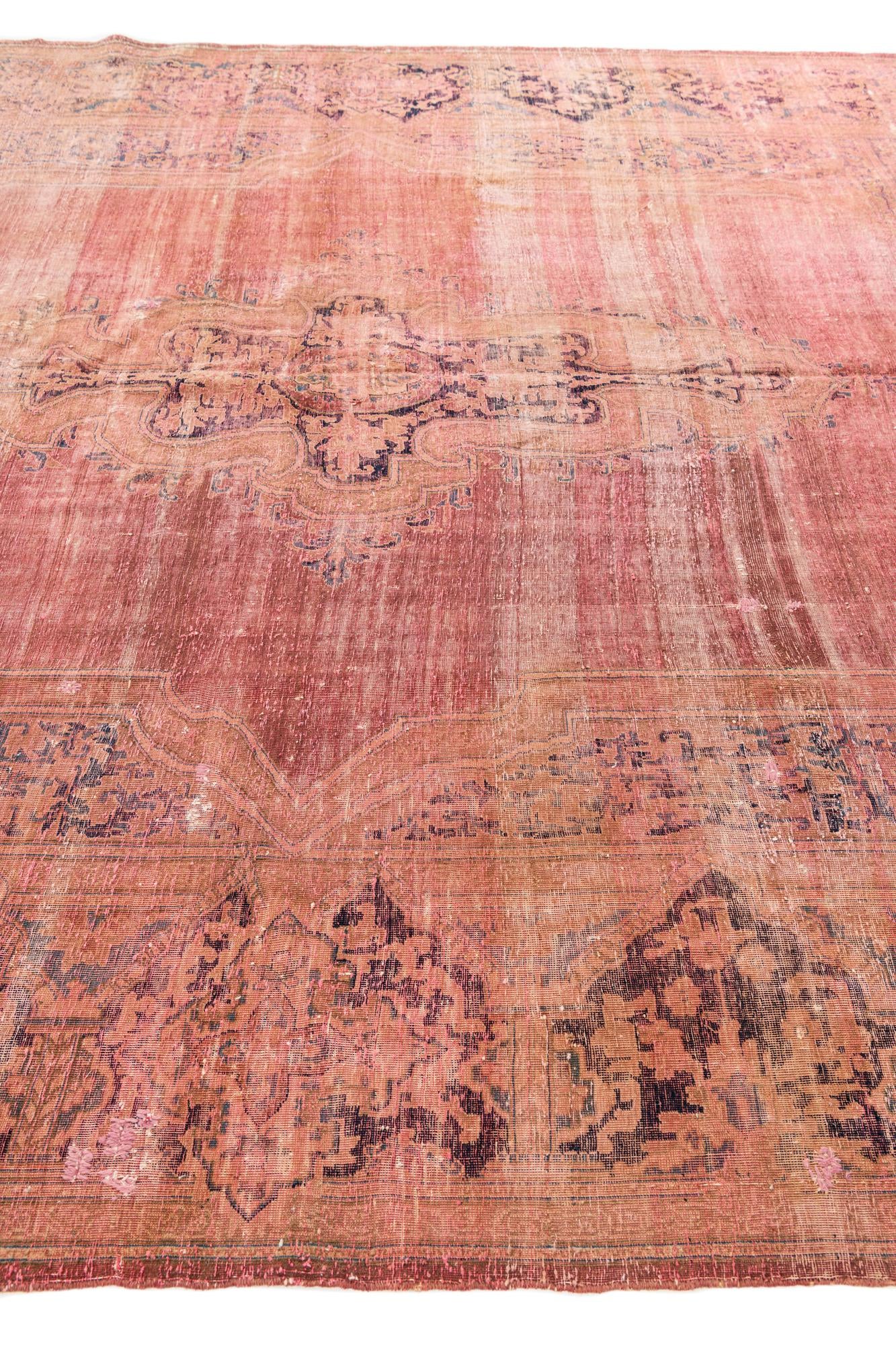 8' 6 x 12' Hand Knotted Ultra Vintage Persian Wool Rug