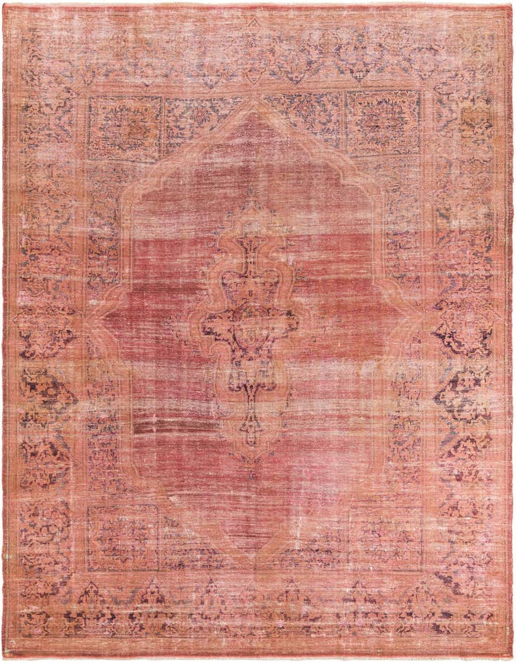 Detail image of 8' 6 x 12' Hand Knotted Ultra Vintage Persian Wool Rug