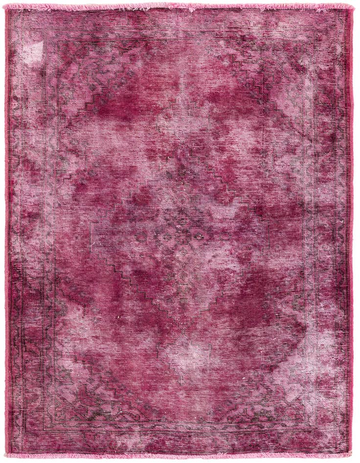 Detail image of 3' 2 x 4' 8 Hand Knotted Ultra Vintage Persian Wool Rug