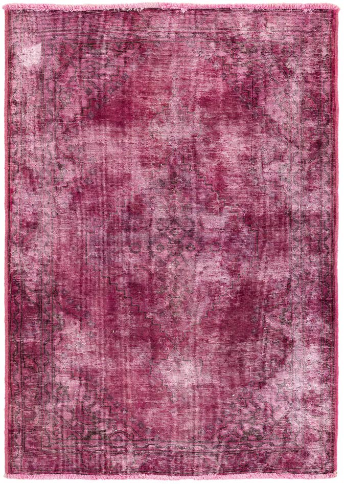 Detail image of 3' 2 x 4' 8 Hand Knotted Ultra Vintage Persian Wool Rug