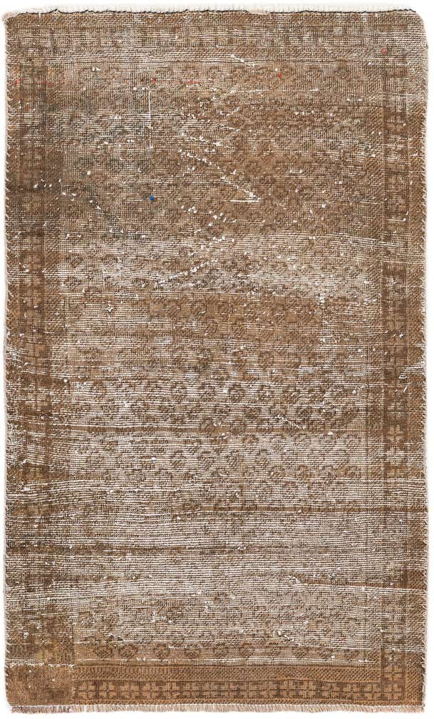 2' 6 x 4' 2 Hand Knotted Ultra Vintage Persian Wool Rug