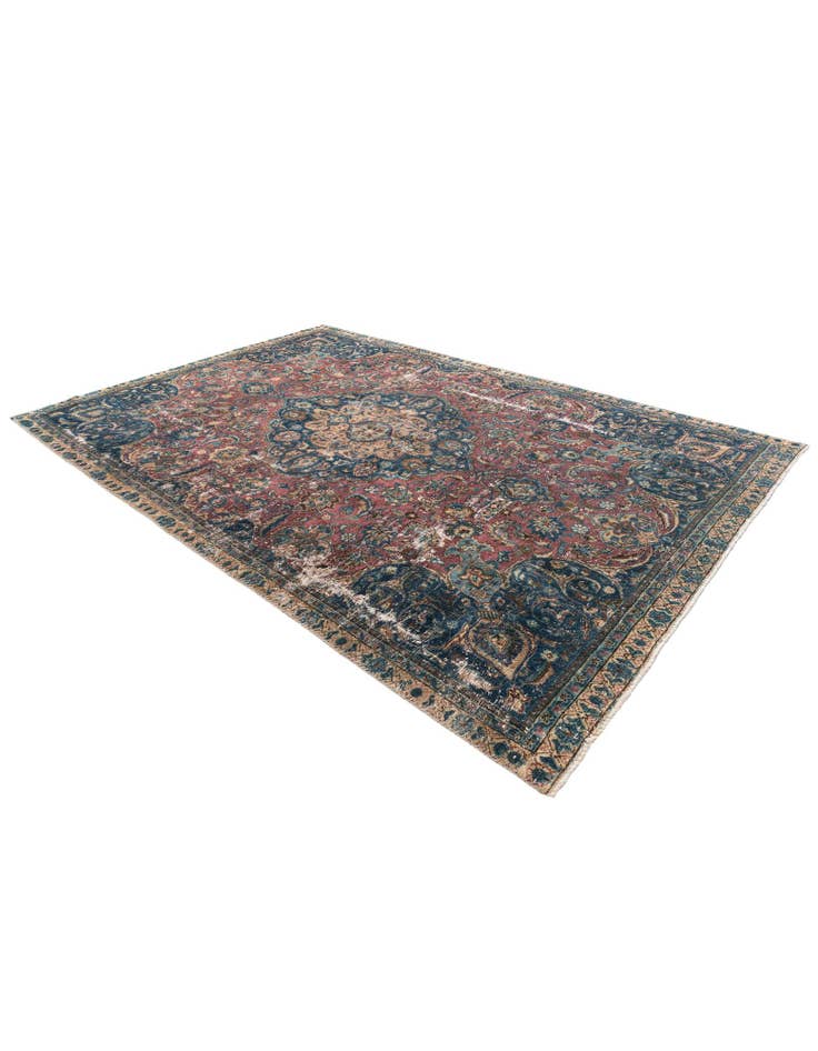 Detail image of 7' 3 x 10' 10 Hand Knotted Ultra Vintage Persian Wool Rug
