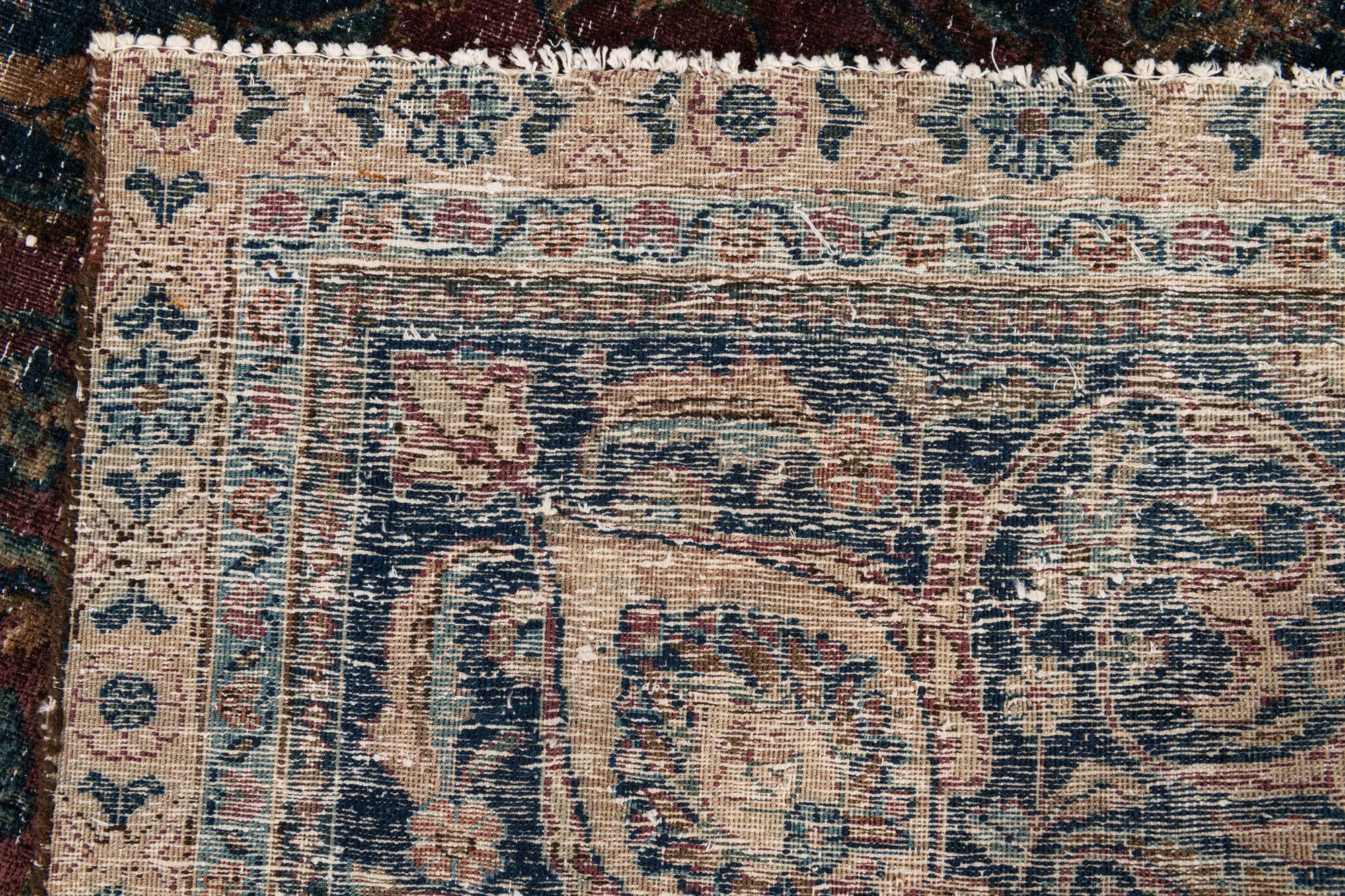 7' 3 x 10' 10 Hand Knotted Ultra Vintage Persian Wool Rug