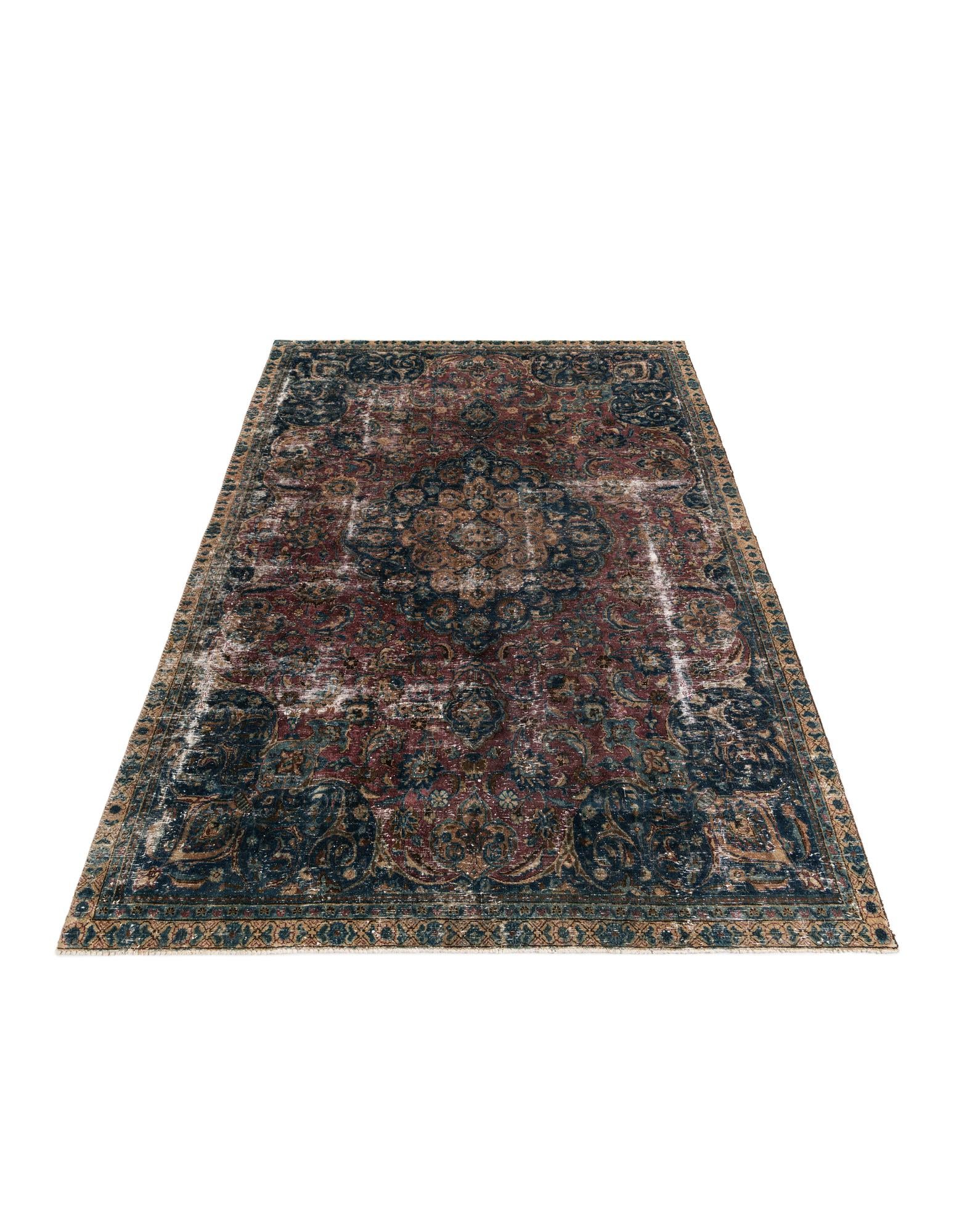 7' 3 x 10' 10 Hand Knotted Ultra Vintage Persian Wool Rug