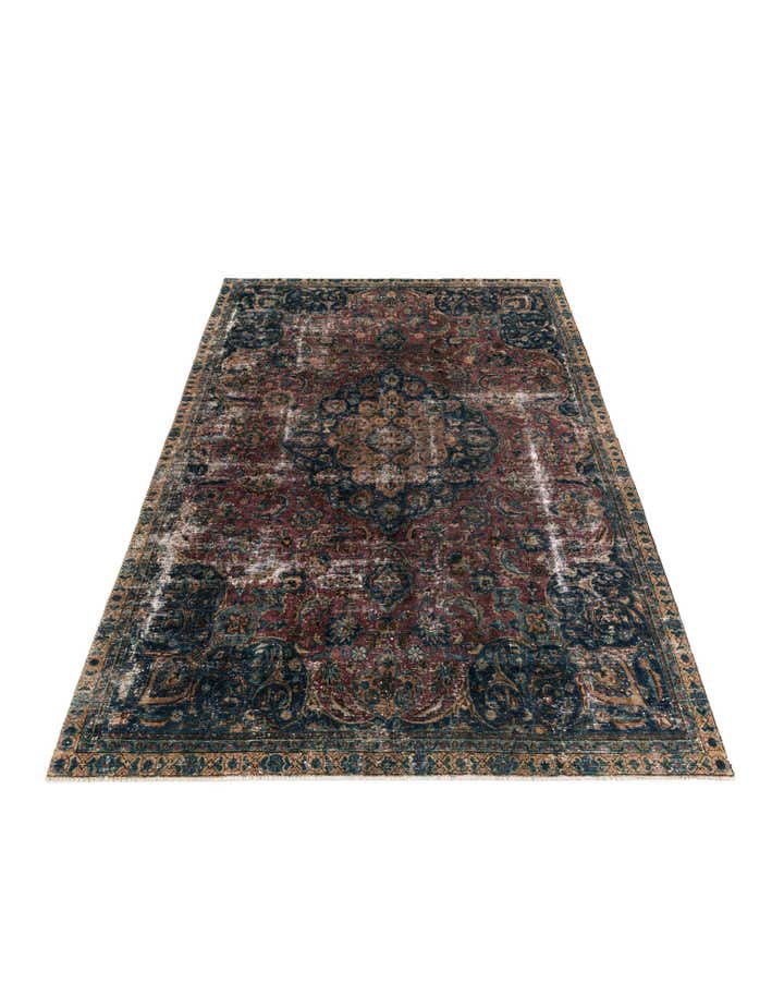 7' 3 x 10' 10 Hand Knotted Ultra Vintage Persian Wool Rug
