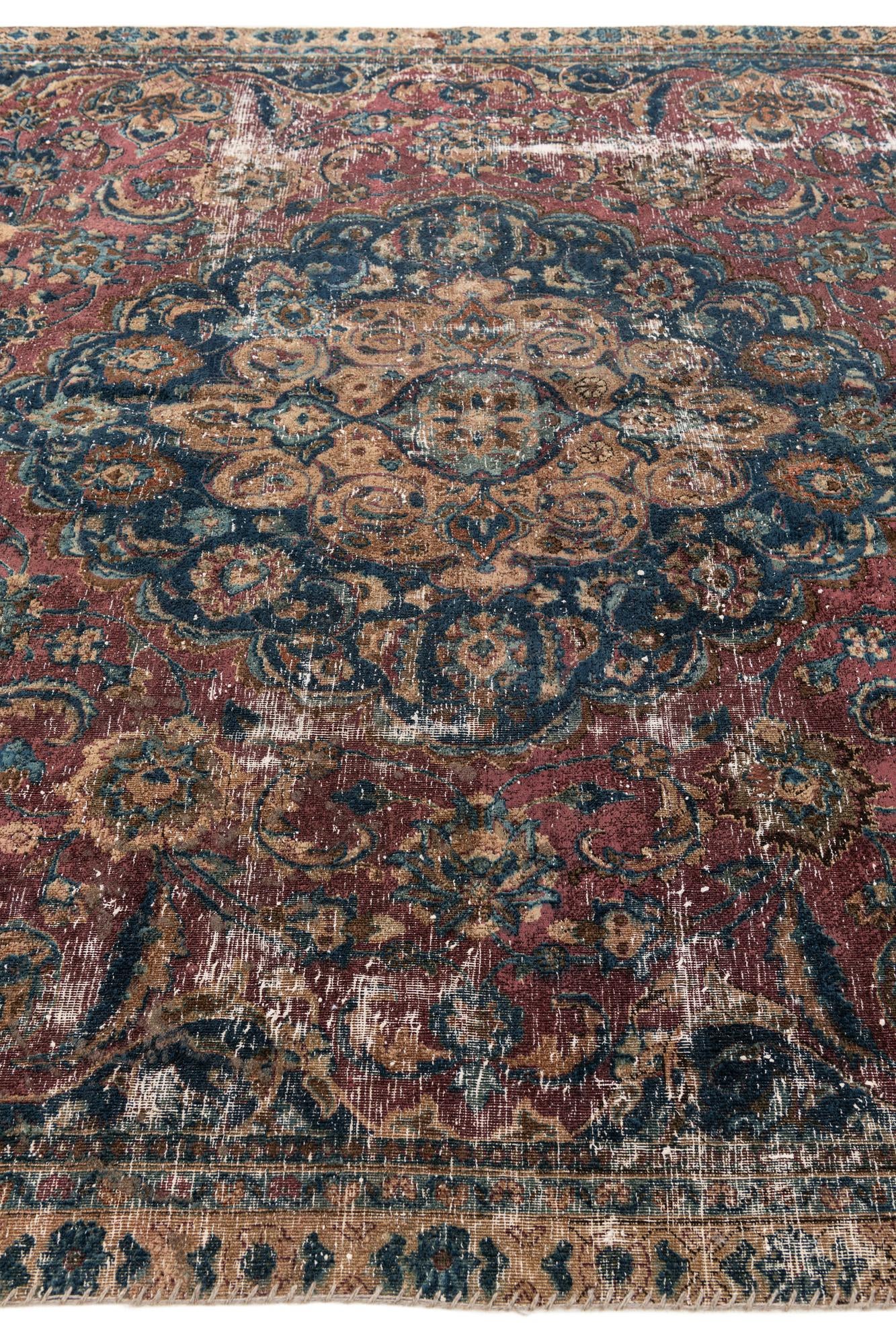 7' 3 x 10' 10 Hand Knotted Ultra Vintage Persian Wool Rug