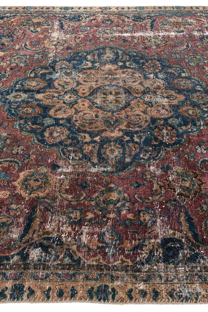 7' 3 x 10' 10 Hand Knotted Ultra Vintage Persian Wool Rug