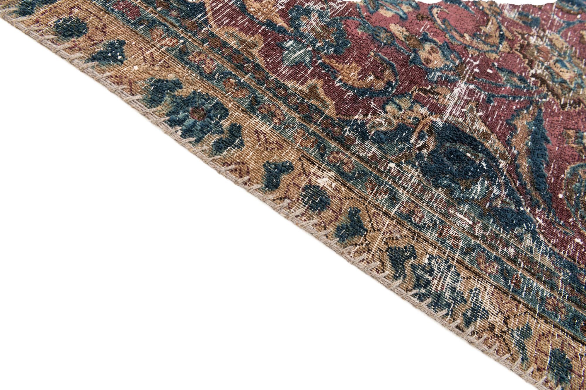 7' 3 x 10' 10 Hand Knotted Ultra Vintage Persian Wool Rug