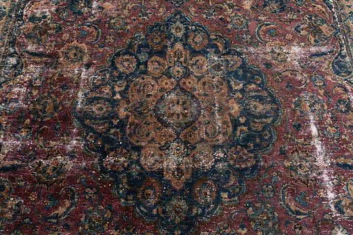 7' 3 x 10' 10 Hand Knotted Ultra Vintage Persian Wool Rug