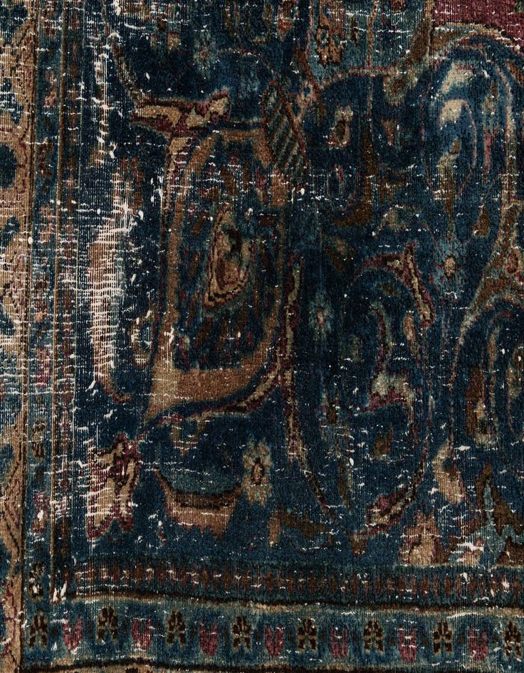 Detail image of 7' 3 x 10' 10  Hand Knotted Ultra Vintage Persian Wool Rug