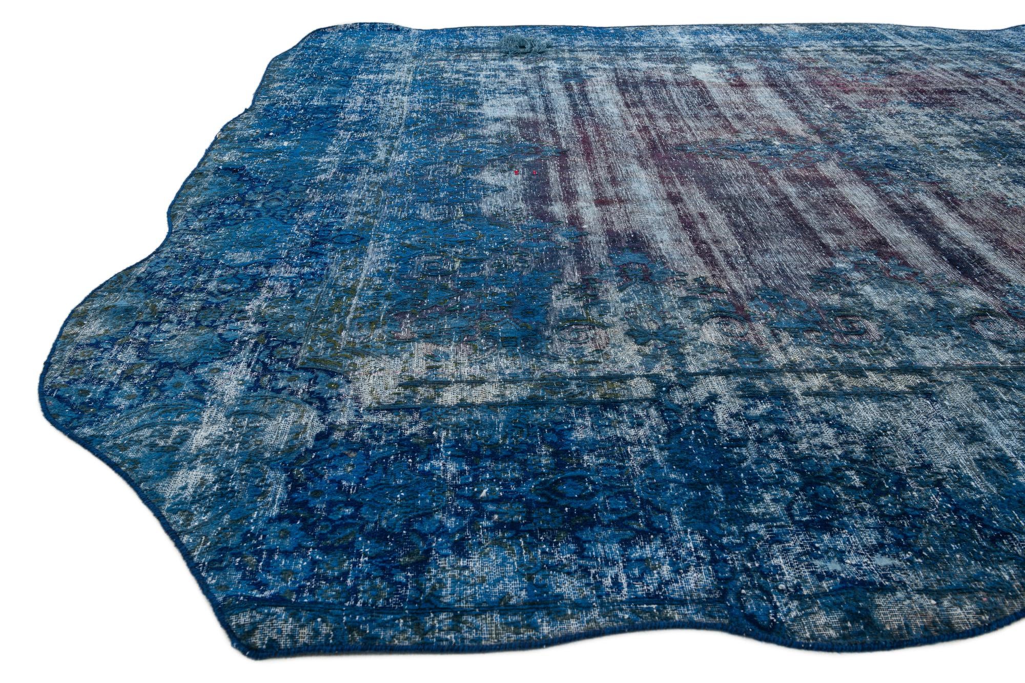 9' 8 x 13' 1 Hand Knotted Ultra Vintage Persian Wool Rug
