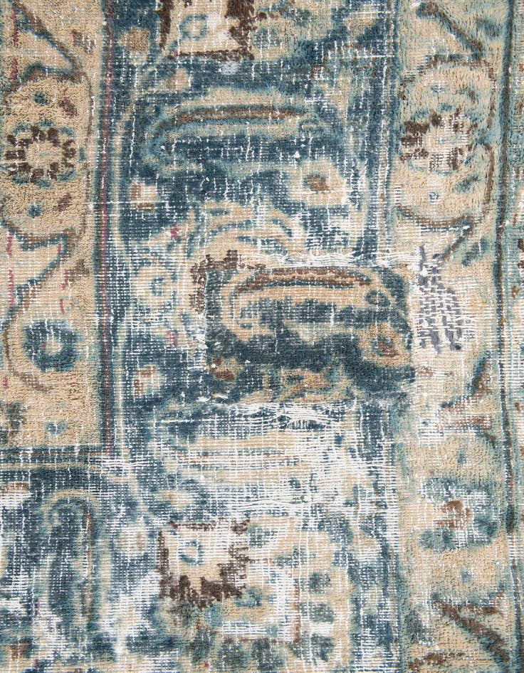 Detail image of 9' 5 x 10' 10  Hand Knotted Ultra Vintage Persian Wool Rug