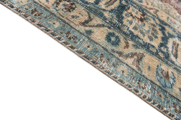 9' 5 x 10' 10 Hand Knotted Ultra Vintage Persian Wool Rug