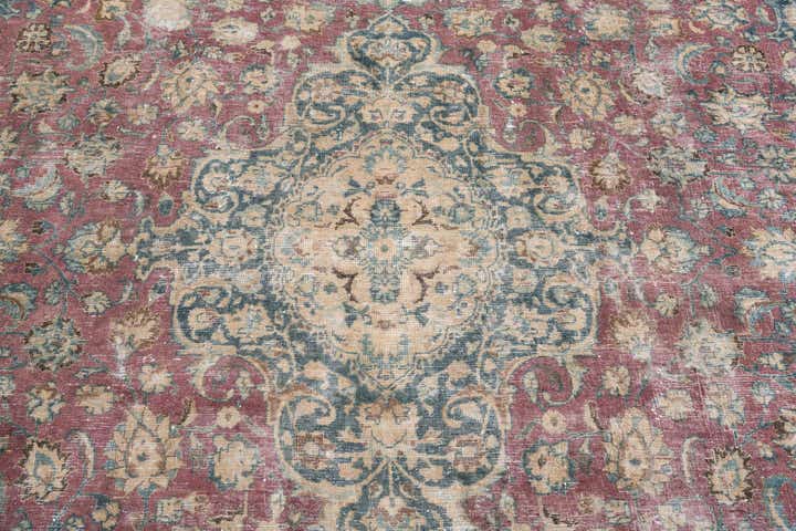 9' 5 x 10' 10 Hand Knotted Ultra Vintage Persian Wool Rug