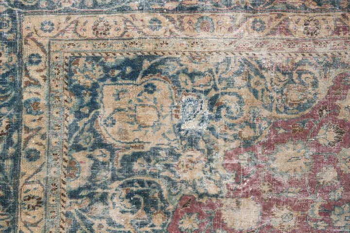 9' 5 x 10' 10 Hand Knotted Ultra Vintage Persian Wool Rug