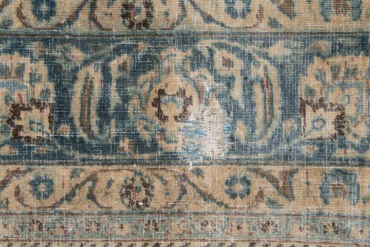 9' 5 x 10' 10 Hand Knotted Ultra Vintage Persian Wool Rug