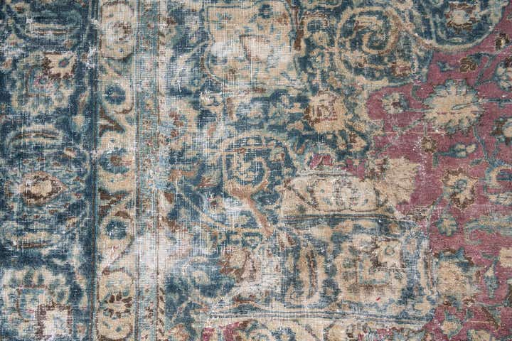 9' 5 x 10' 10 Hand Knotted Ultra Vintage Persian Wool Rug