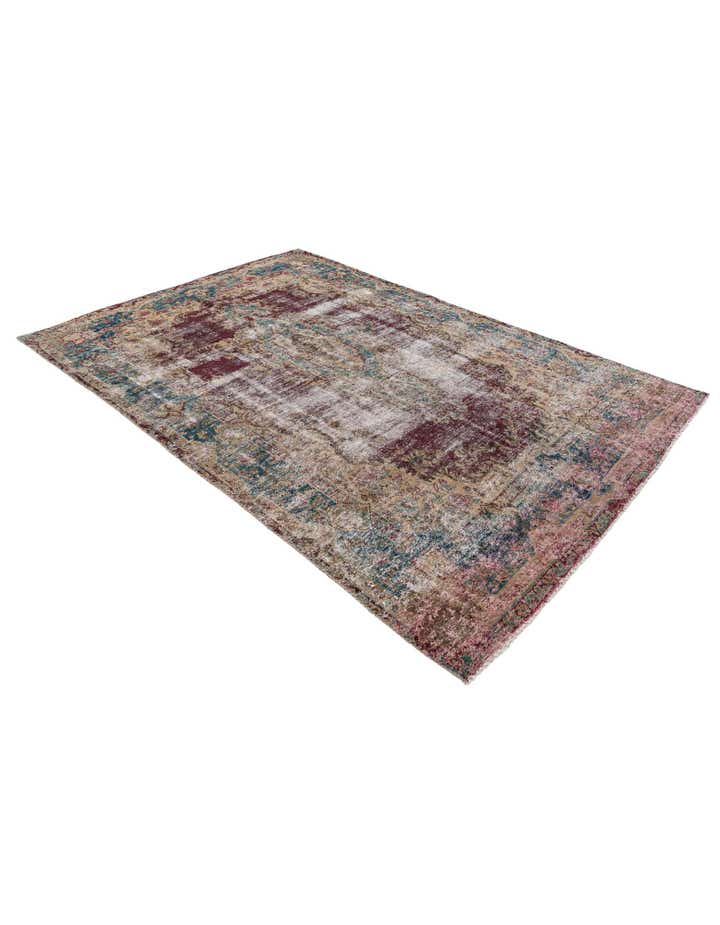 6' x 9' 3 Hand Knotted Ultra Vintage Persian Wool Rug