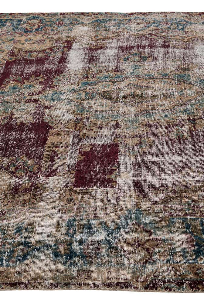 6' x 9' 3 Hand Knotted Ultra Vintage Persian Wool Rug