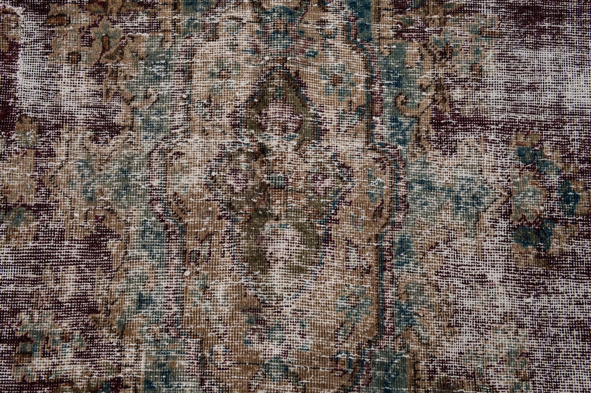 6' x 9' 3 Hand Knotted Ultra Vintage Persian Wool Rug