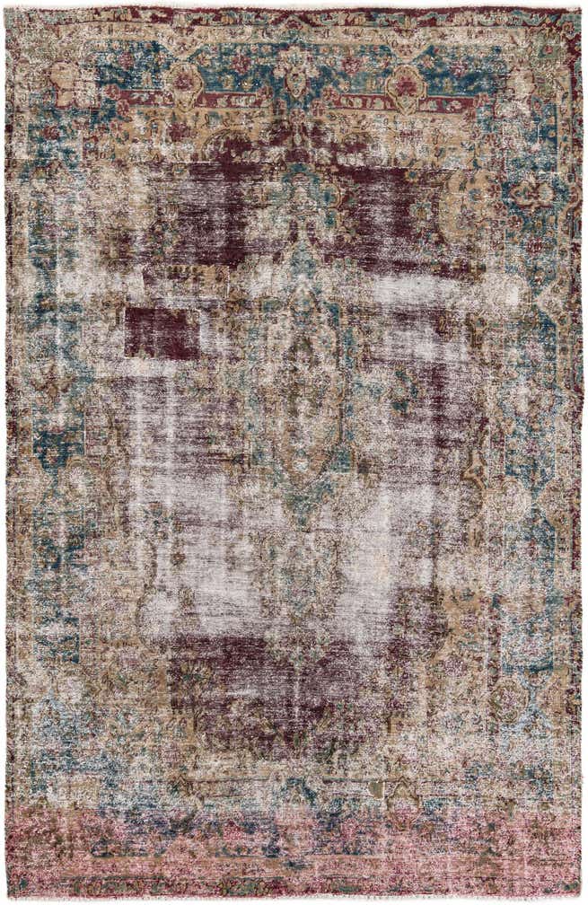 6' x 9' 3 Hand Knotted Ultra Vintage Persian Wool Rug