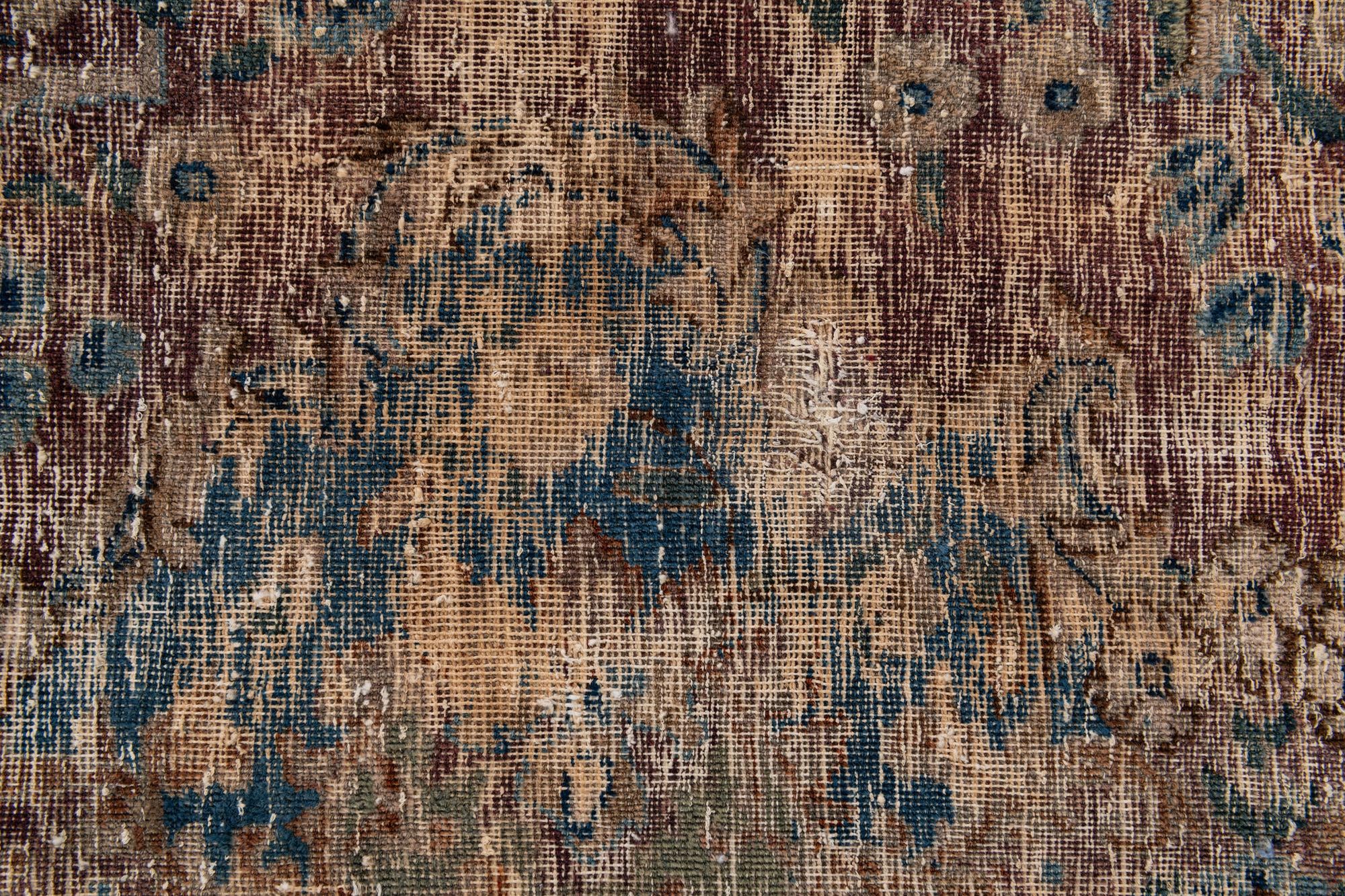 9' 7 x 12' 10 Hand Knotted Ultra Vintage Persian Wool Rug