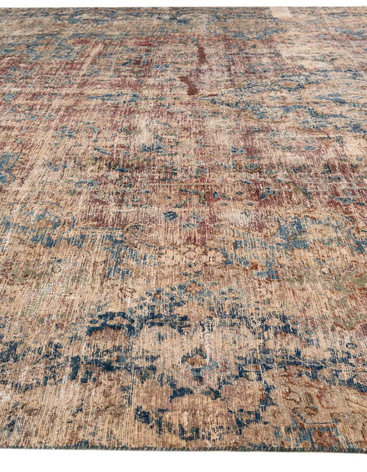 Detail image of 9' 7 x 12' 10  Hand Knotted Ultra Vintage Persian Wool Rug