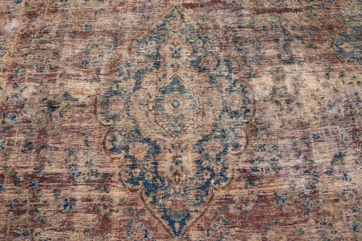 9' 7 x 12' 10 Hand Knotted Ultra Vintage Persian Wool Rug