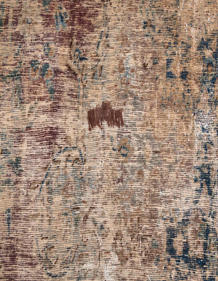 Detail image of 9' 7 x 12' 10  Hand Knotted Ultra Vintage Persian Wool Rug