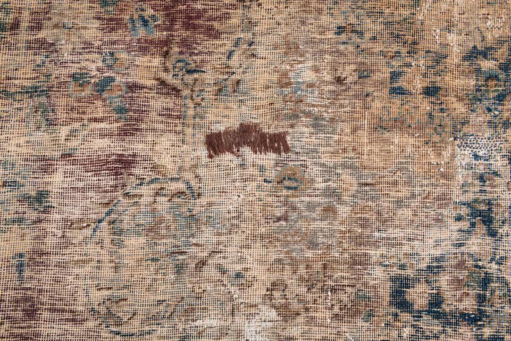 Detail image of 9' 7 x 12' 10 Hand Knotted Ultra Vintage Persian Wool Rug