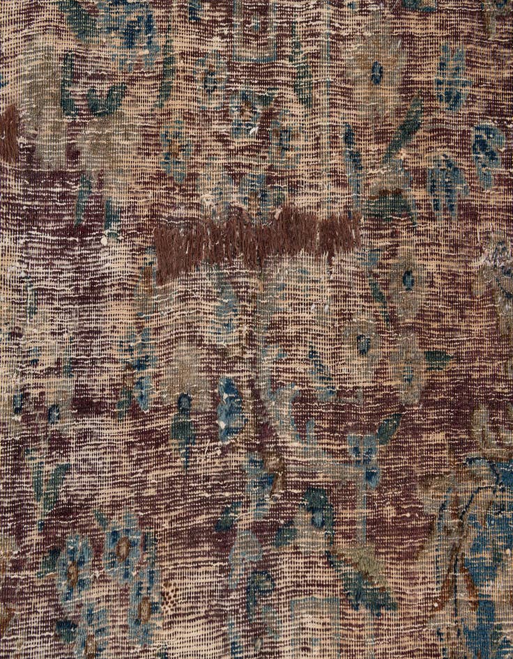 Detail image of 9' 7 x 12' 10  Hand Knotted Ultra Vintage Persian Wool Rug