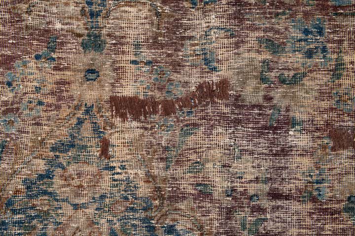 9' 7 x 12' 10 Hand Knotted Ultra Vintage Persian Wool Rug