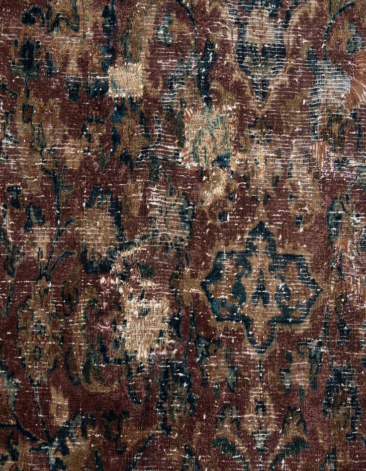 Detail image of 7' 7 x 10' 5  Hand Knotted Ultra Vintage Persian Wool Rug