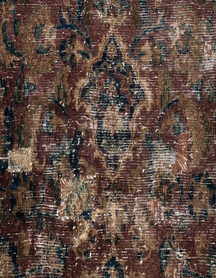 Detail image of 7' 7 x 10' 5  Hand Knotted Ultra Vintage Persian Wool Rug